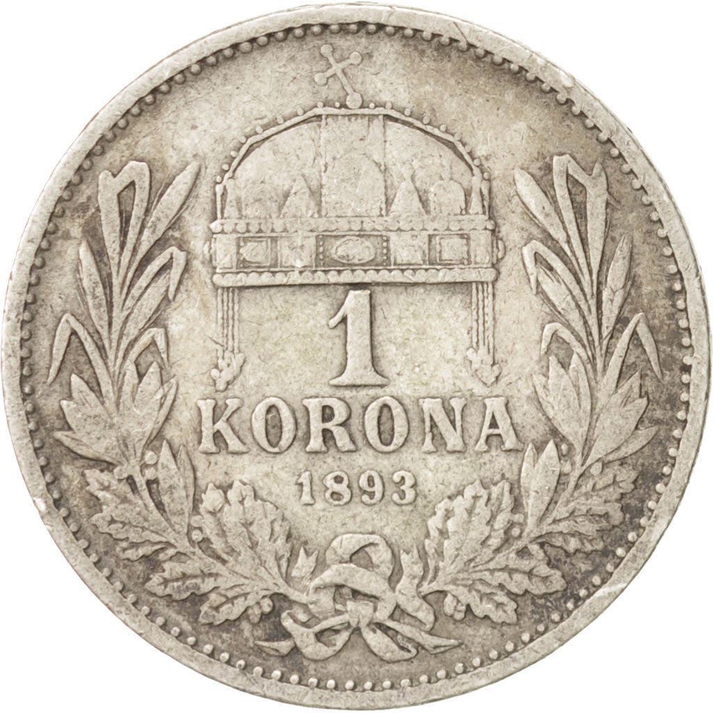 Austria, Franz Joseph I, Corona, 1893, VF(20-25), Silver, KM:2804
