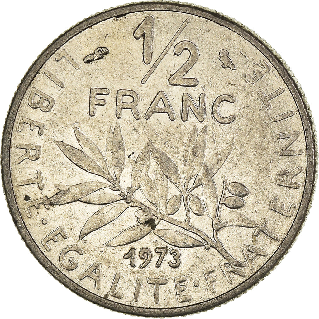 Moneta, Francja, 1/2 Franc, 1973