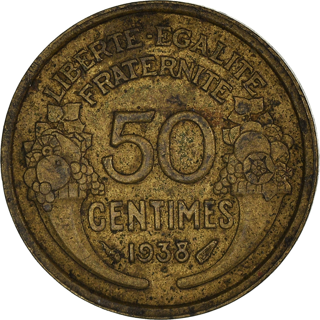 Münze, Frankreich, 50 Centimes, 1938