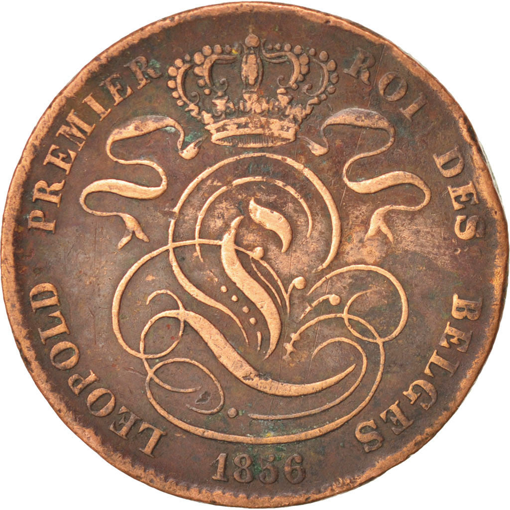 Belgium, Leopold I, 5 Centimes, 1856, VF(20-25), Copper, KM:5.1
