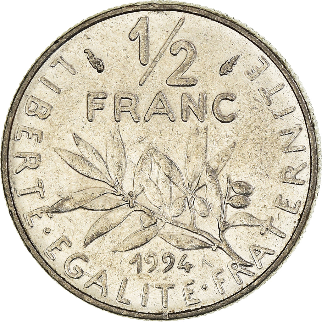 Münze, Frankreich, 1/2 Franc, 1994