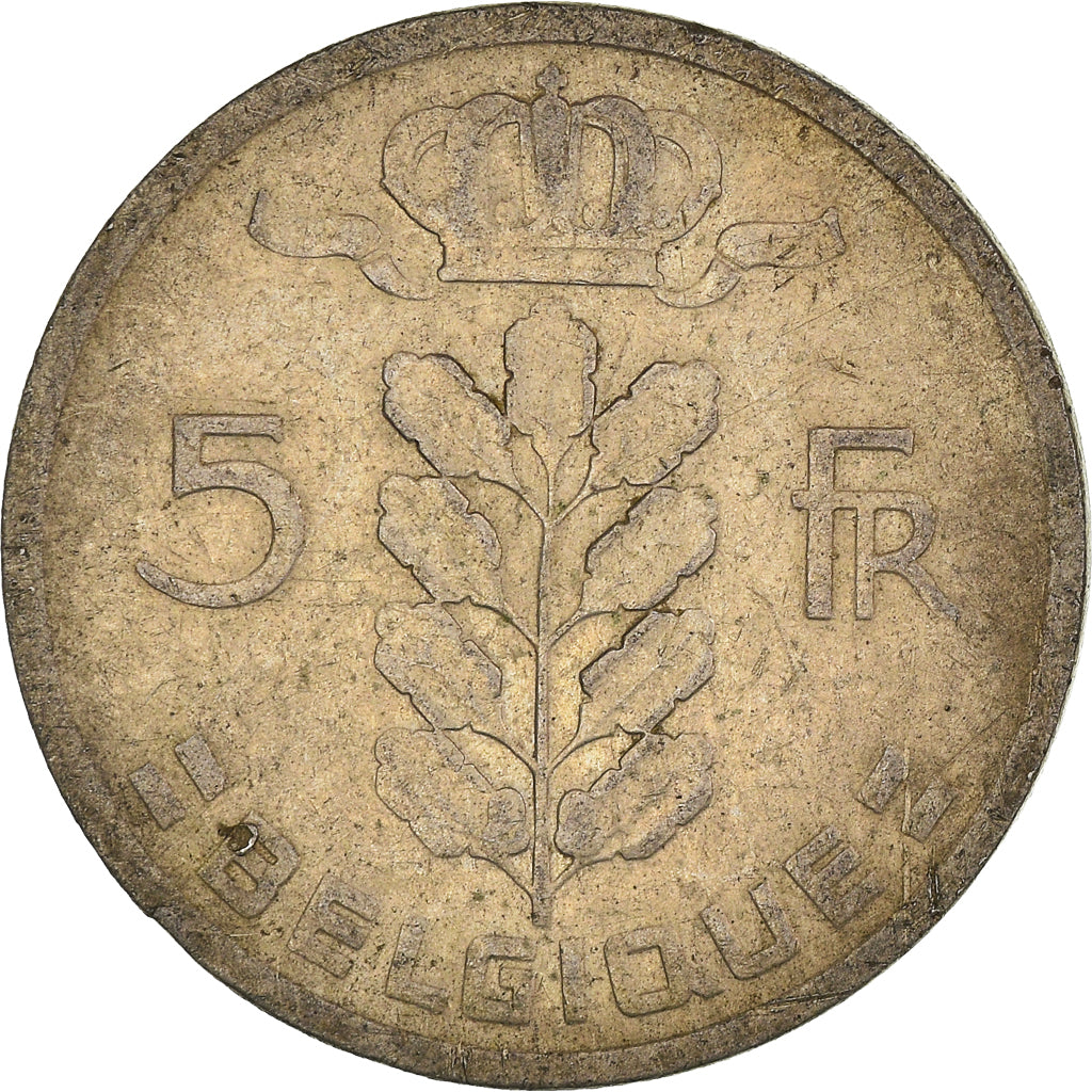 Coin, Belgium, 5 Francs, 5 Frank, 1963