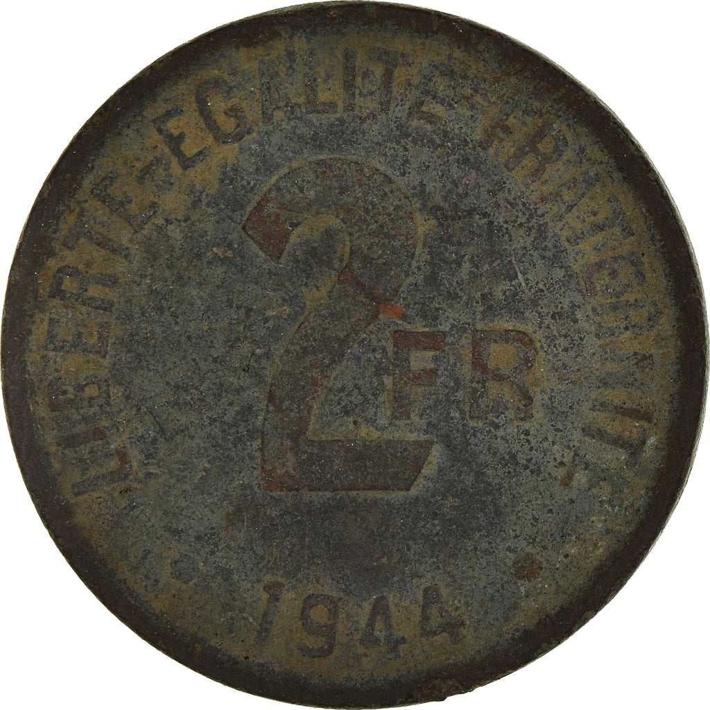 Moneda, Francia, 2 Francs, 1944