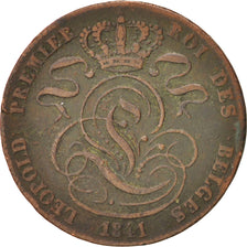 Belgium, Leopold I, 5 Centimes, 1841, VF(20-25), Copper, KM:5.1