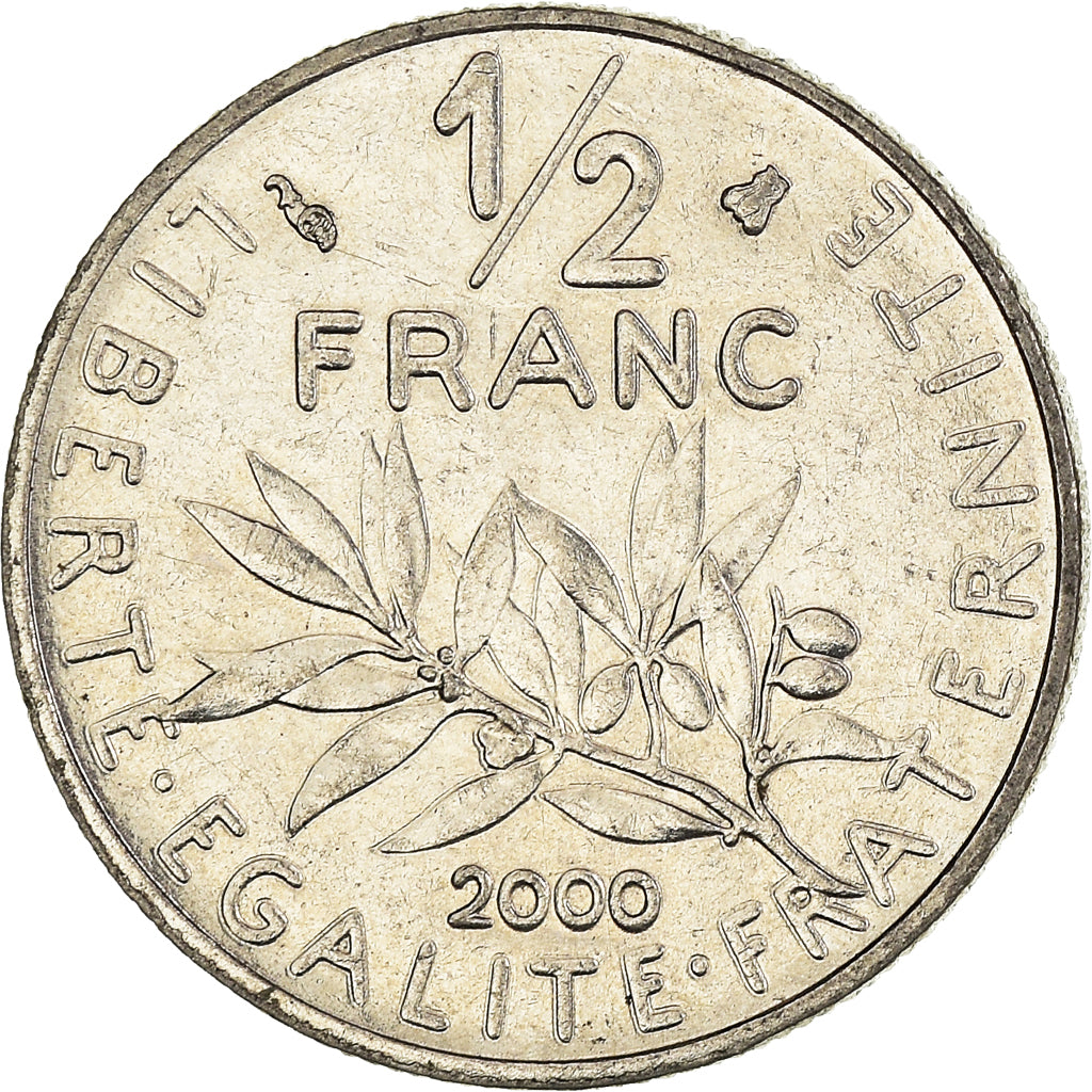 Monnaie, France, 1/2 Franc, 2000