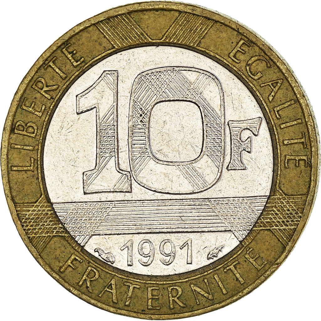 Coin, France, 10 Francs, 1991