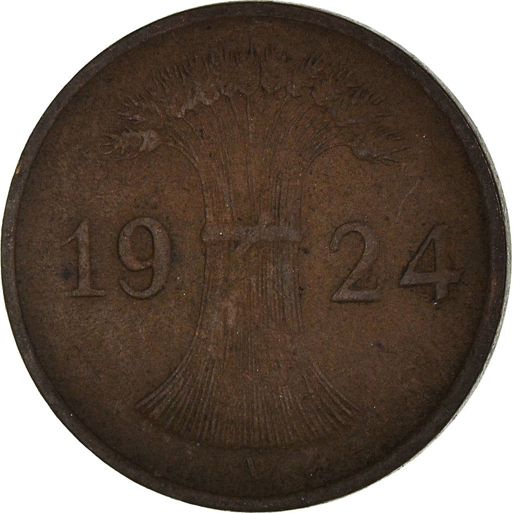 Münze, Deutschland, Weimarer Republik, Rentenpfennig, 1924