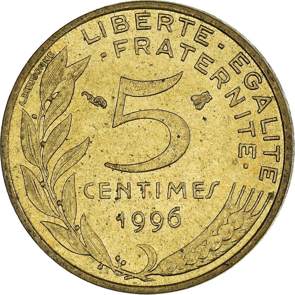 Coin, France, 5 Centimes, 1996