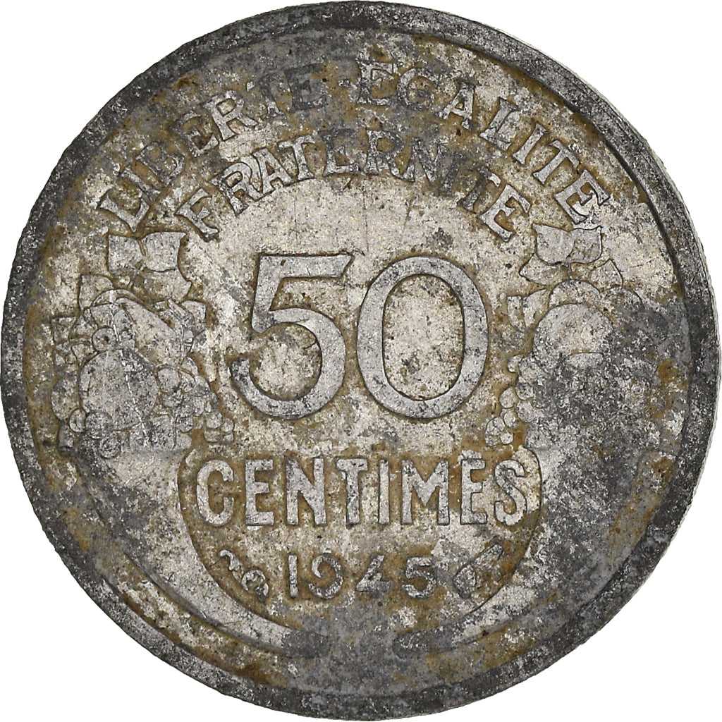 Moneta, Francia, 50 Centimes, 1945