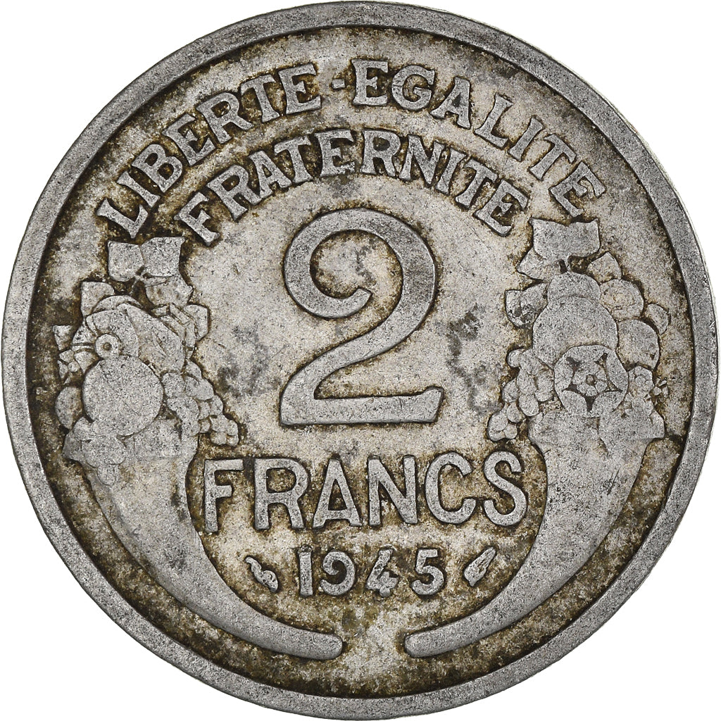 Moneta, Francja, 2 Francs, 1945