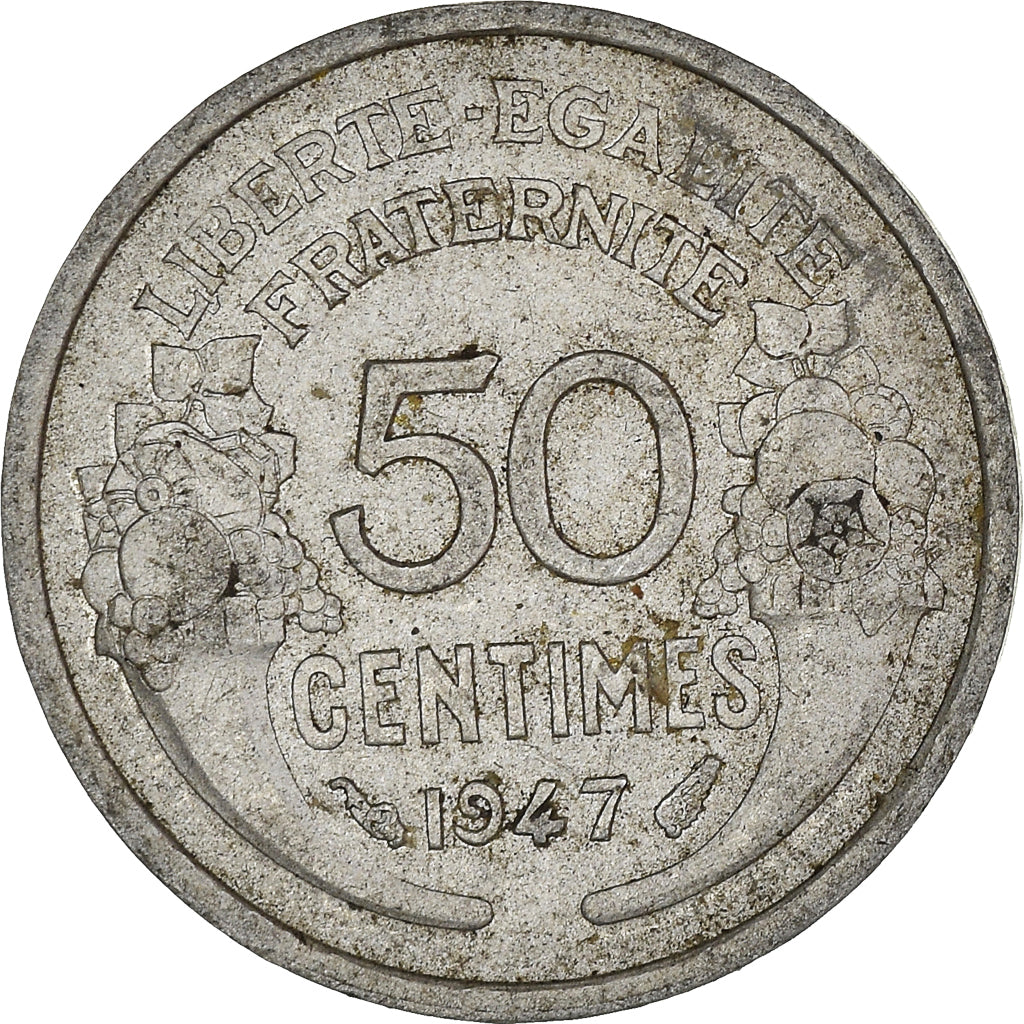 Münze, Frankreich, 50 Centimes, 1947
