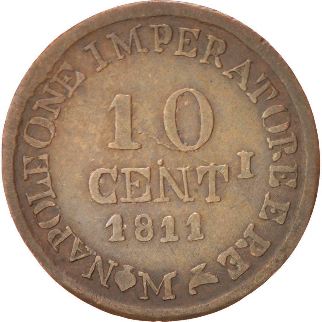 ITALIAN STATES, KINGDOM OF NAPOLEON, Napoleon I, 10 Centesimi, 1811, Milan, V...