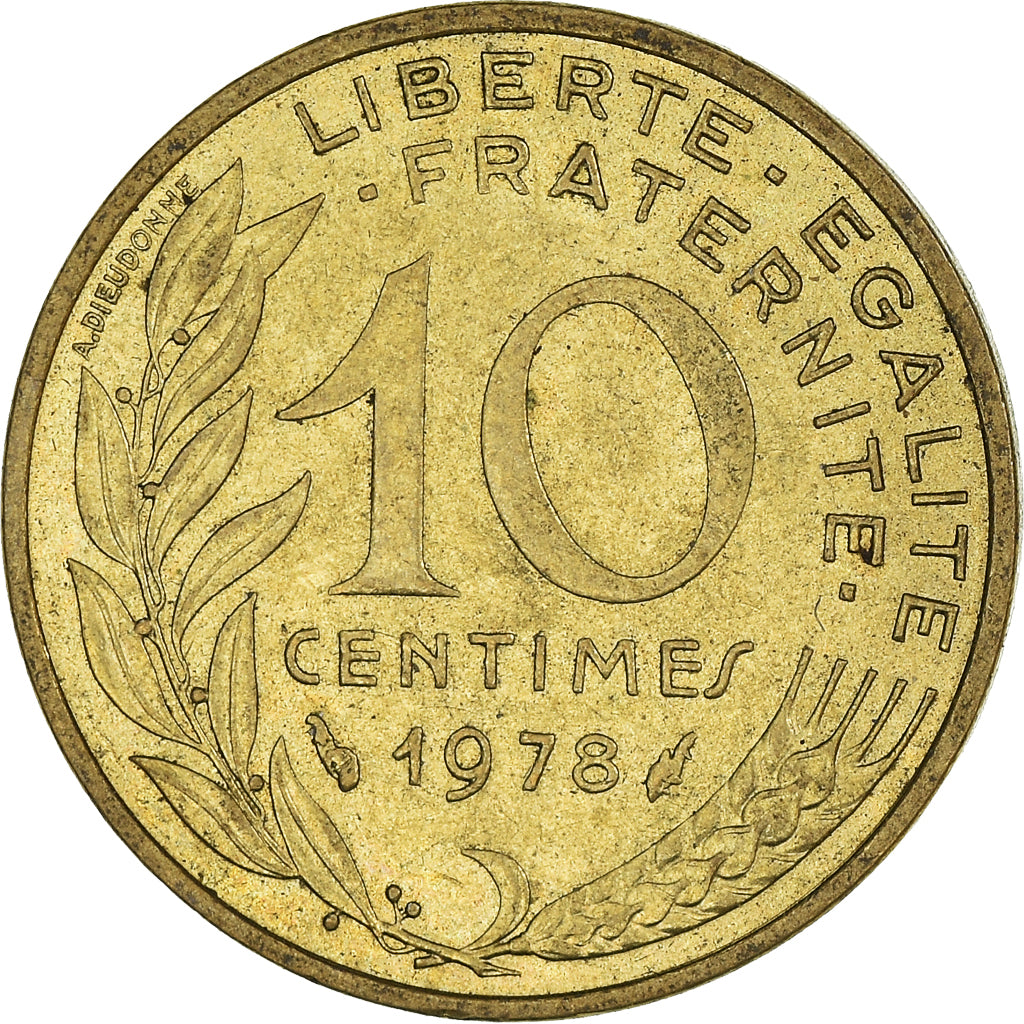 Coin, France, 10 Centimes, 1978
