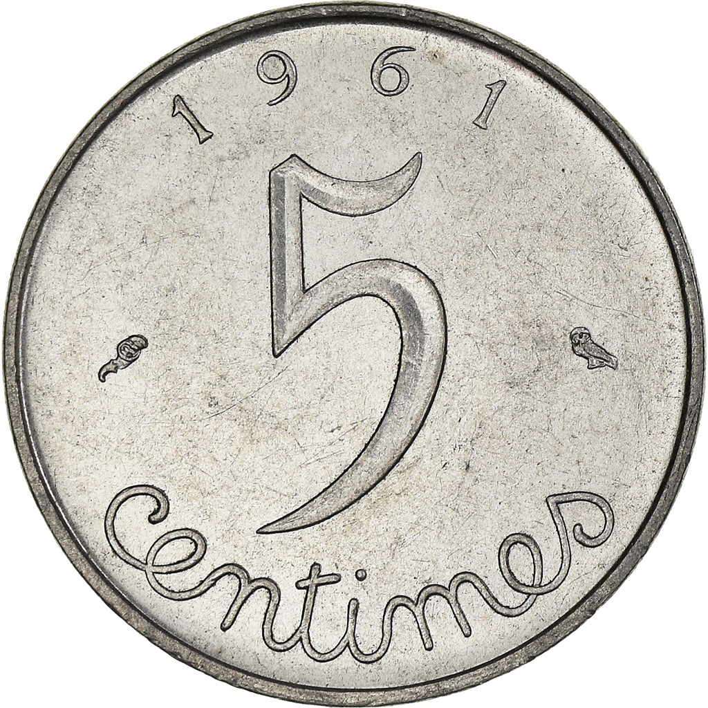 Munten, Frankrijk, 5 Centimes, 1961