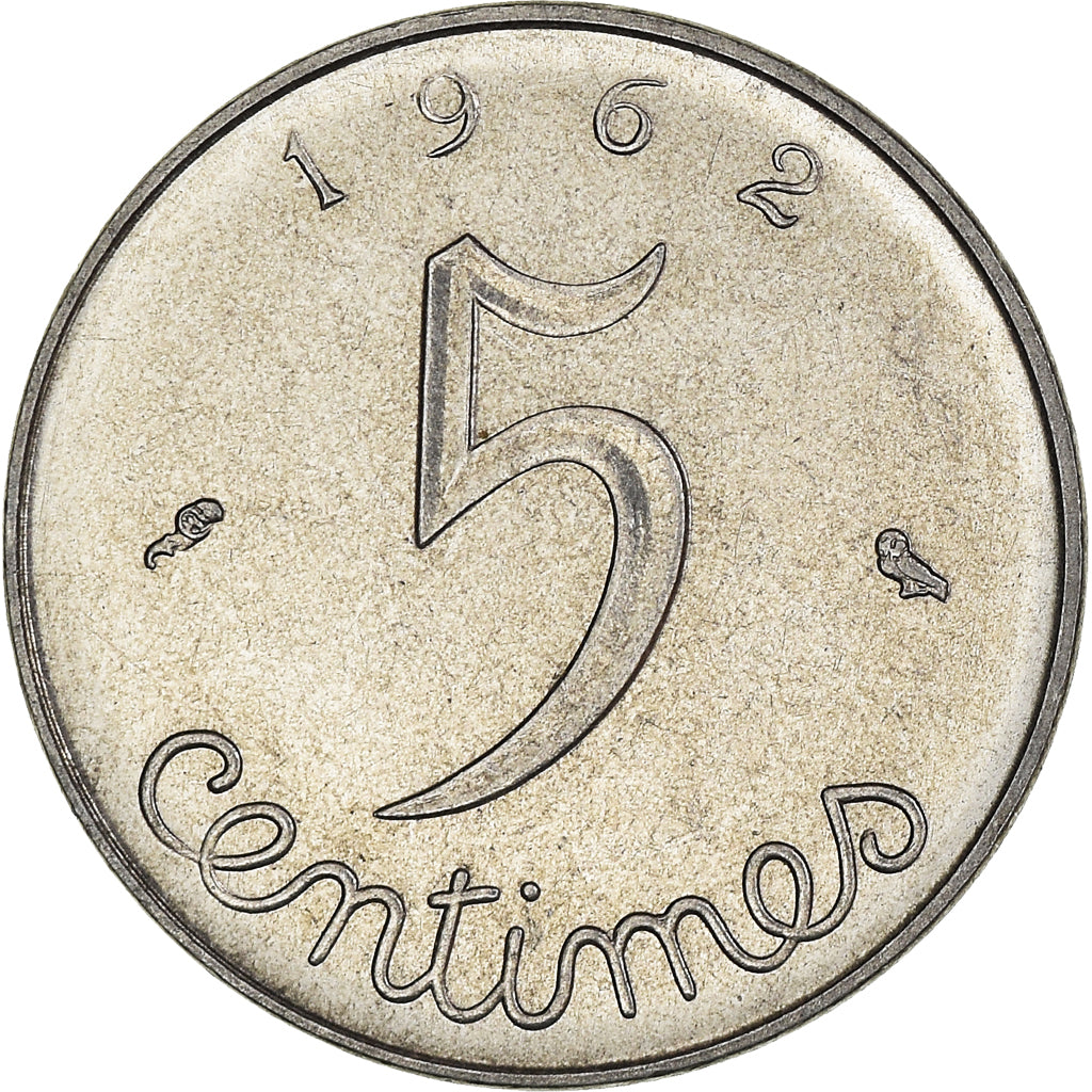 Moneda, Francia, 5 Centimes, 1962
