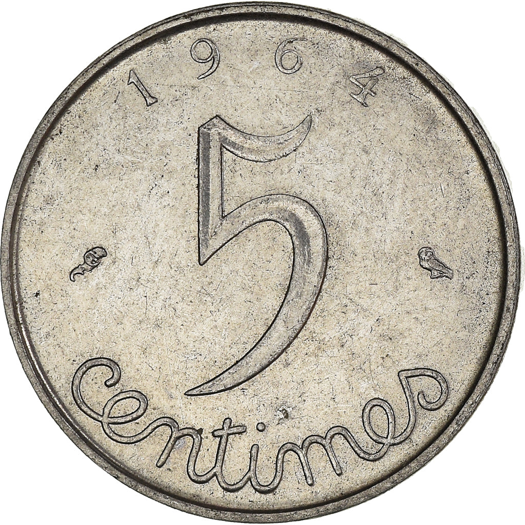 Coin, France, 5 Centimes, 1964