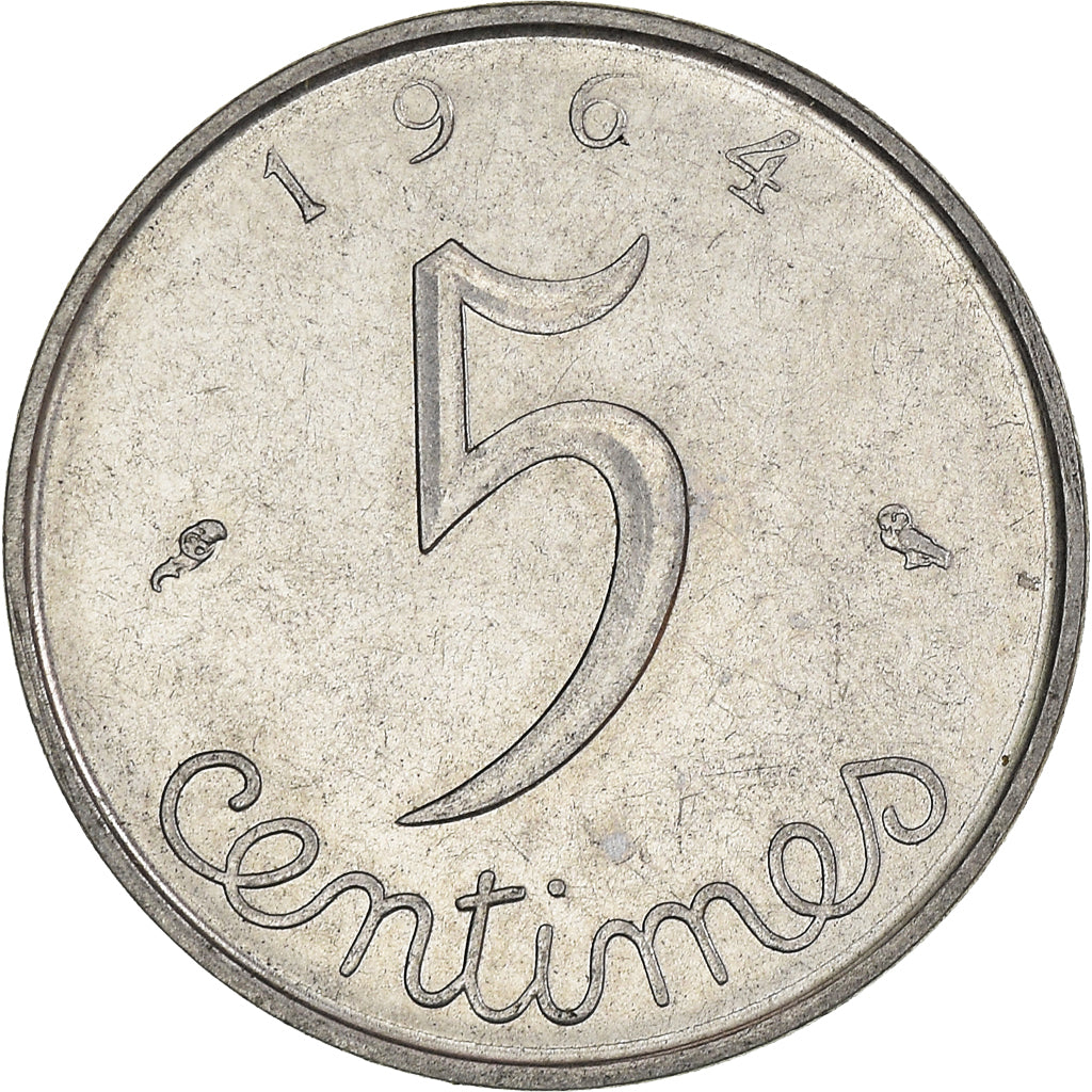 Coin, France, 5 Centimes, 1964