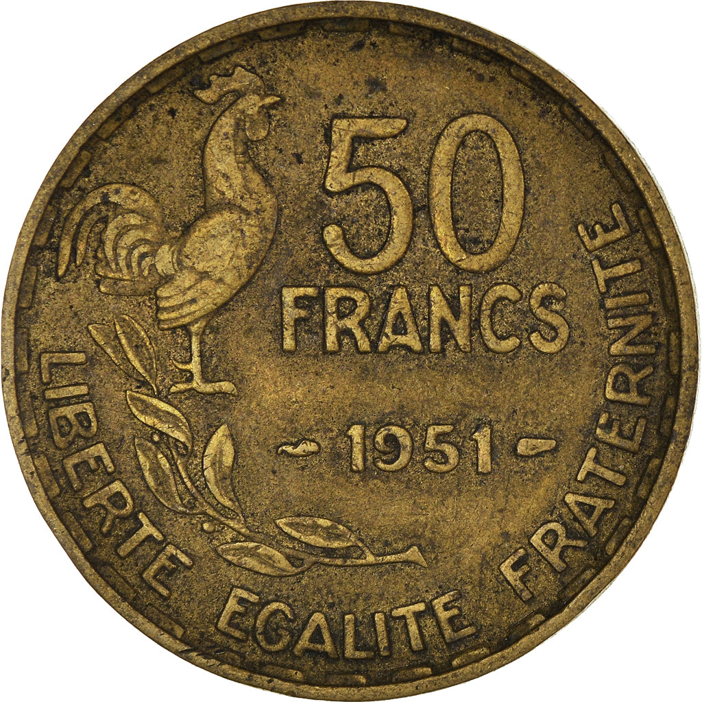 Moeda, França, 50 Francs, 1951