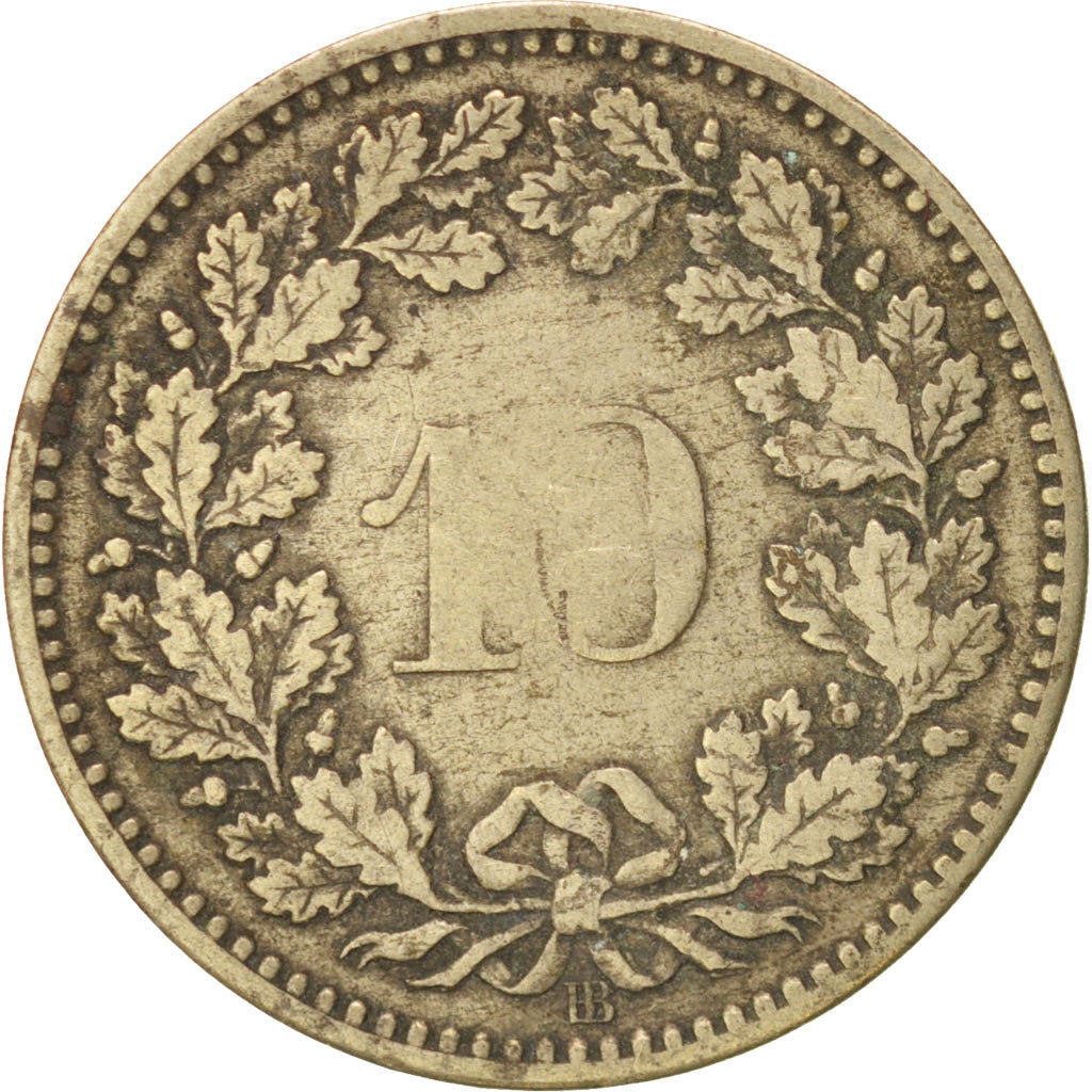 Coin, Switzerland, 10 Rappen, 1850, Strasbourg, VF(20-25), Billon, KM:6