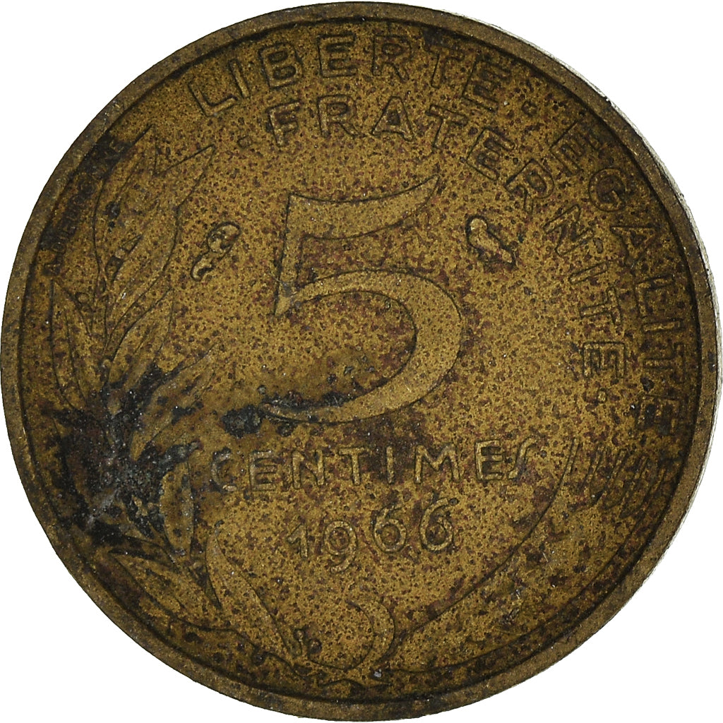 Coin, France, 5 Centimes, 1966