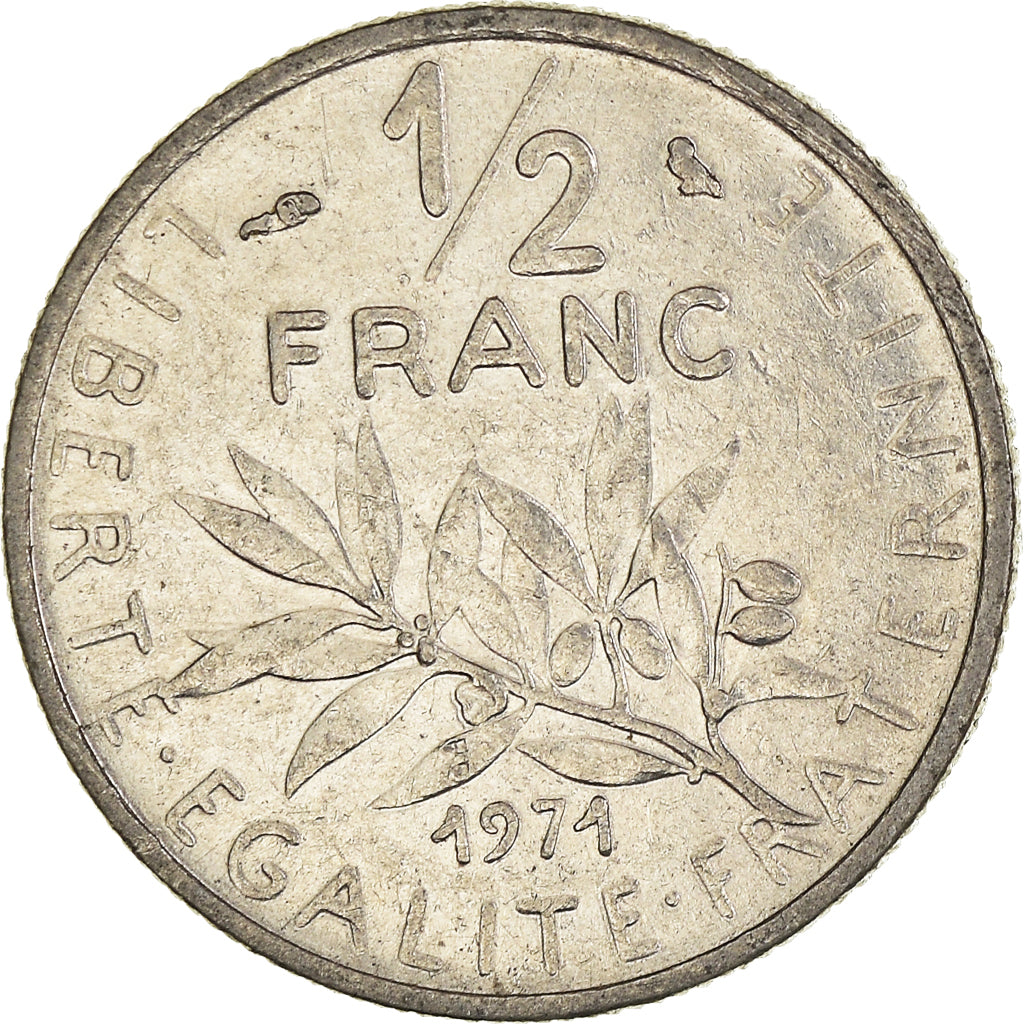 Moneta, Francja, 1/2 Franc, 1971