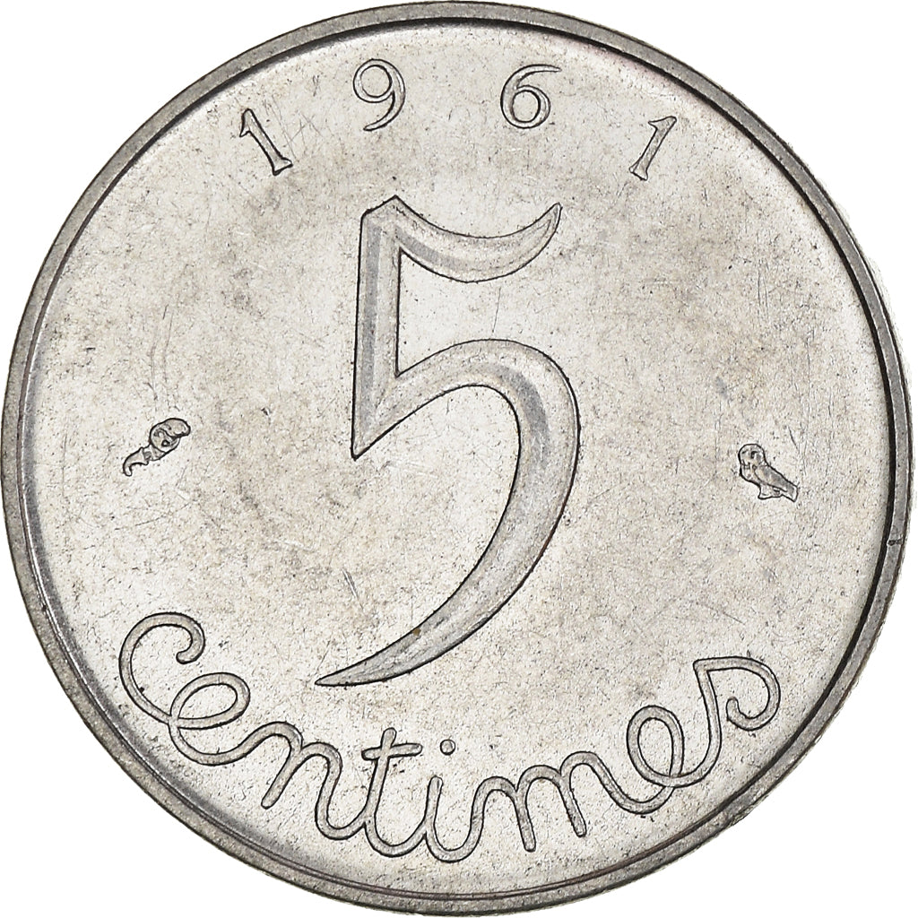 Munten, Frankrijk, 5 Centimes, 1961