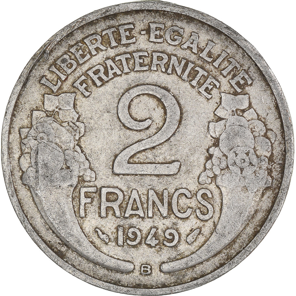 Moneta, Francia, 2 Francs, 1949