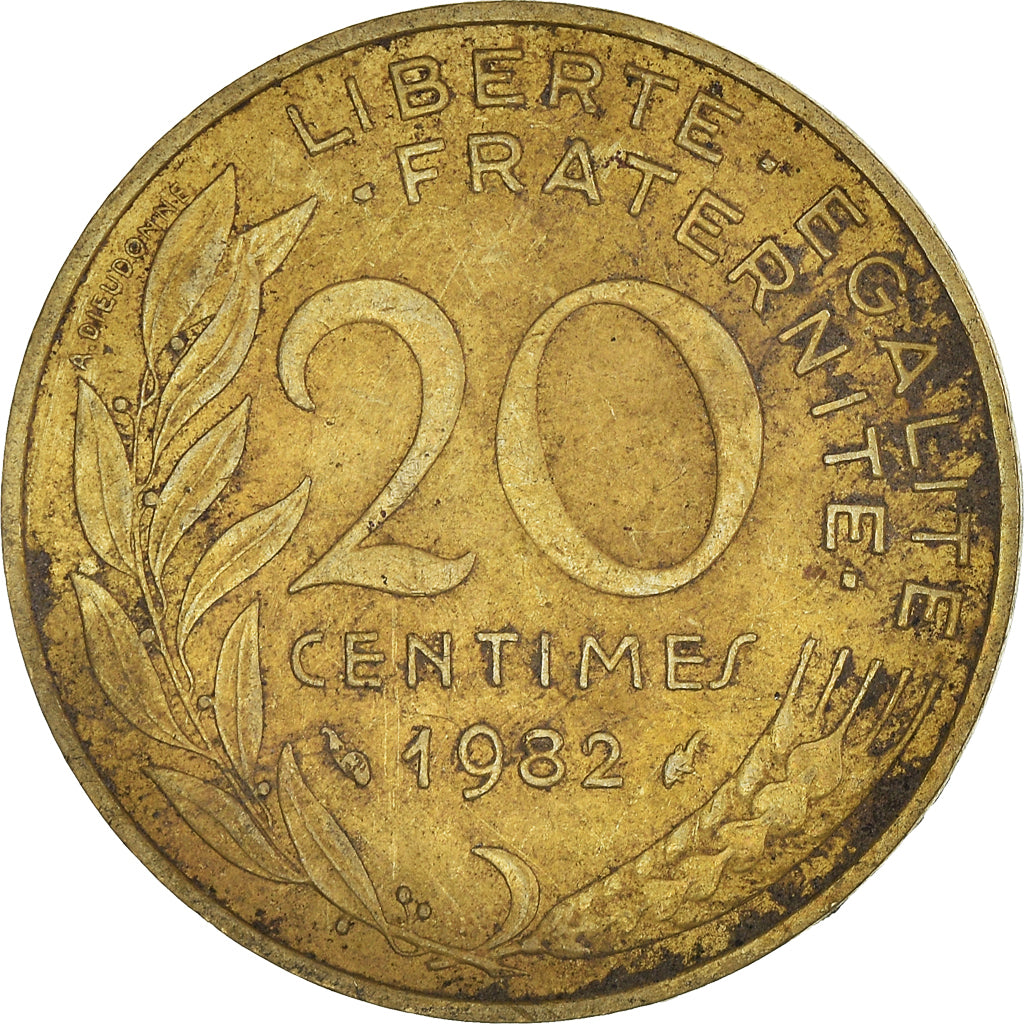 Moneta, Francia, 20 Centimes, 1982
