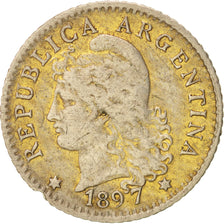Argentina, 5 Centavos, 1897, VF(30-35), Copper-nickel, KM:34
