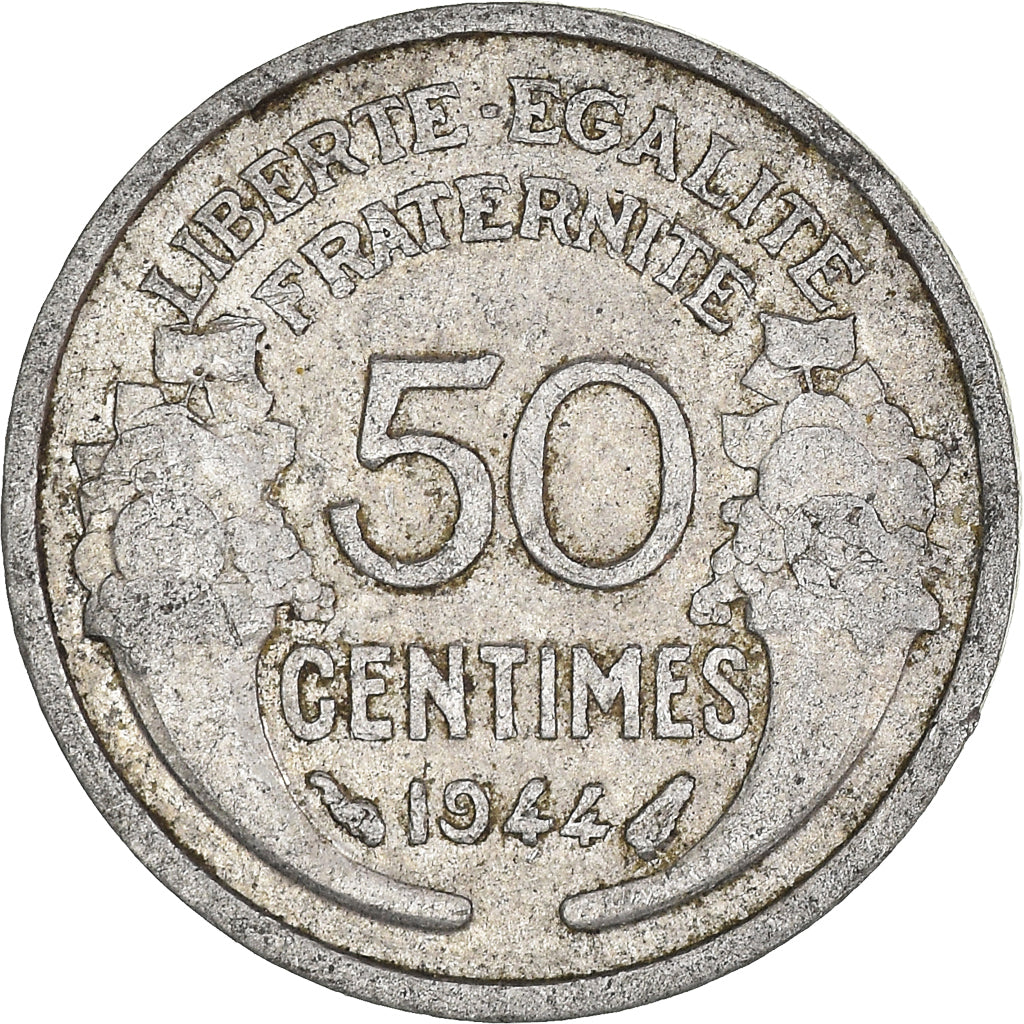 Münze, Frankreich, 50 Centimes, 1944