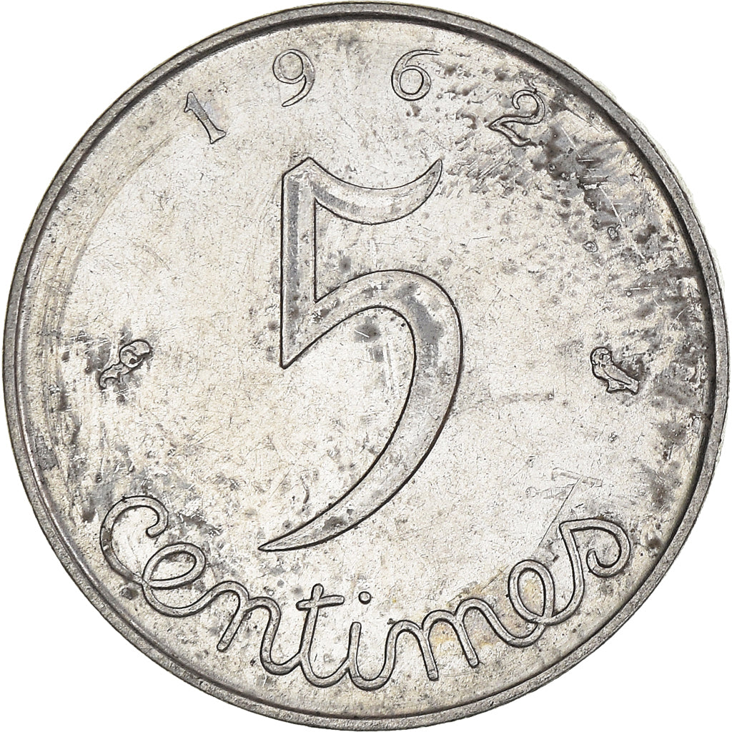 Coin, France, 5 Centimes, 1962