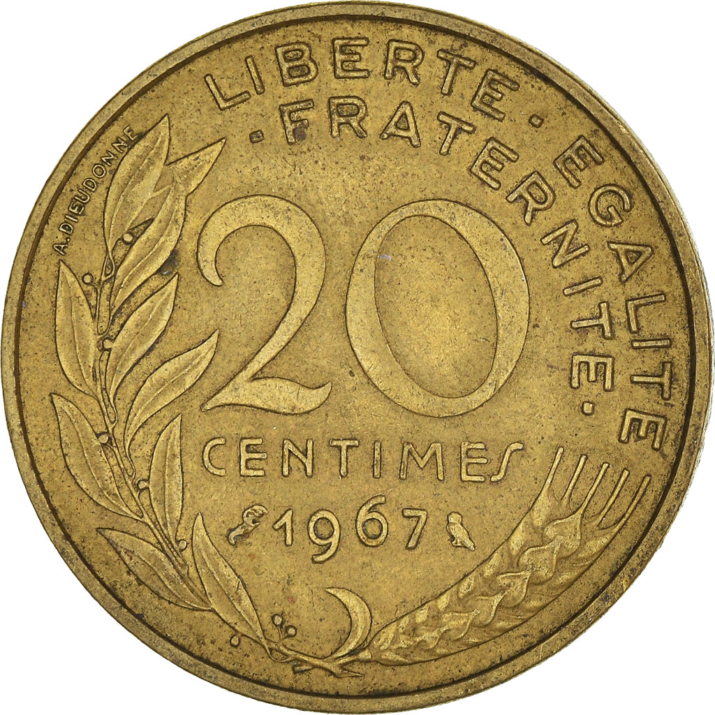 Moneta, Francia, 20 Centimes, 1967