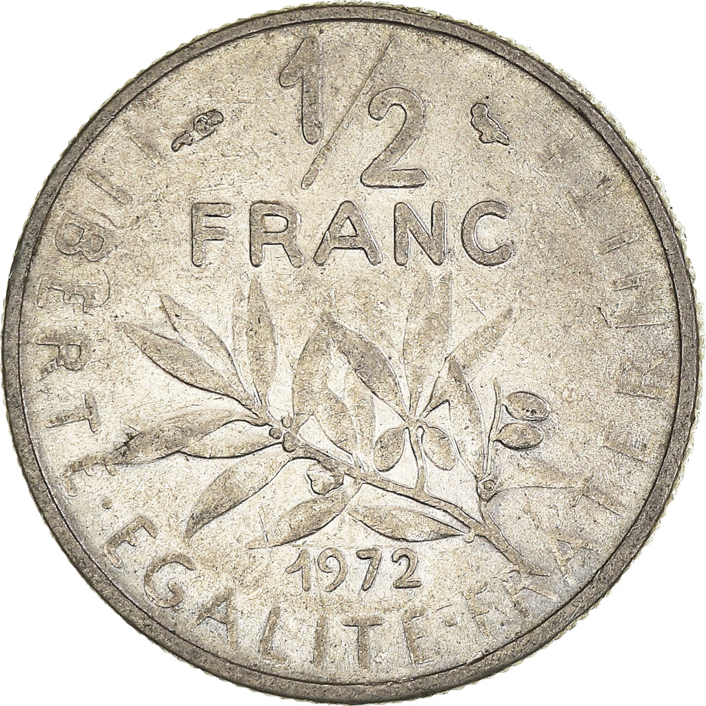 Monnaie, France, 1/2 Franc, 1972