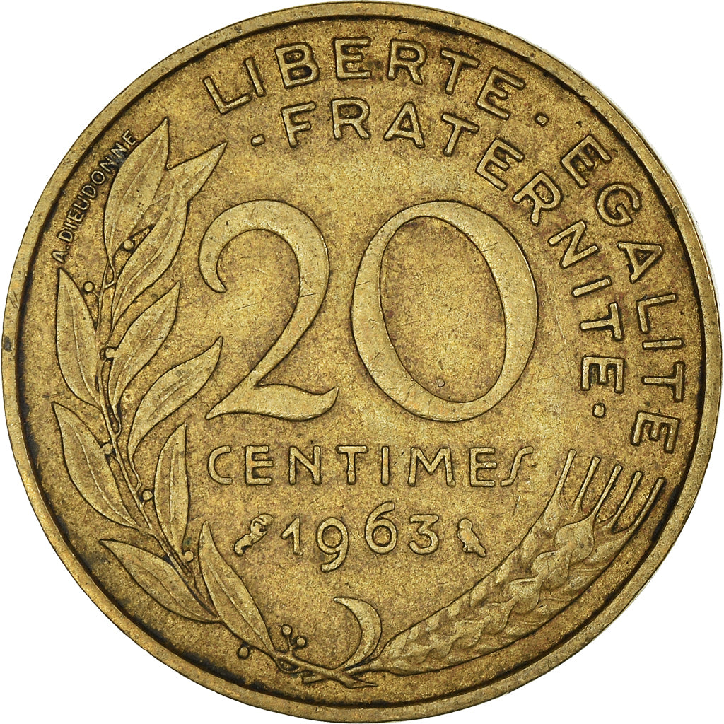 Münze, Frankreich, 20 Centimes, 1963