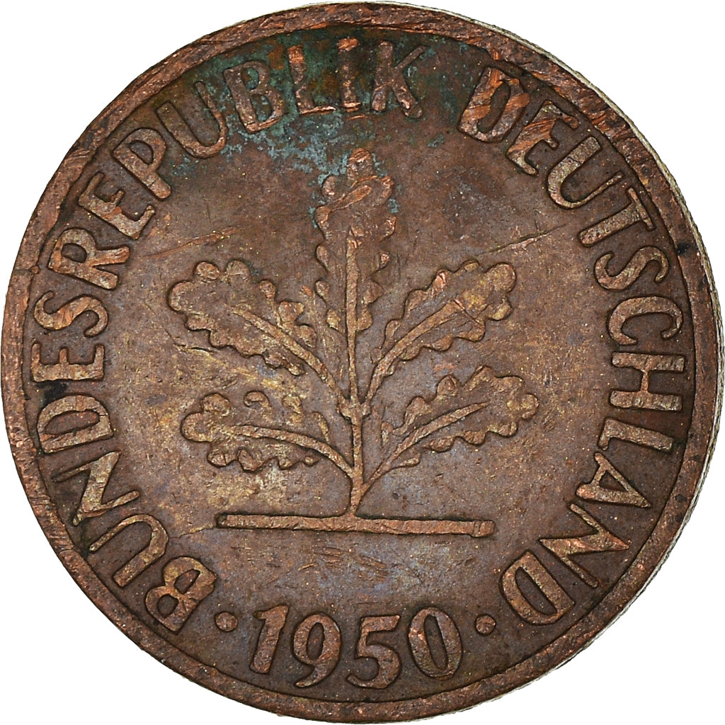 Münze, Bundesrepublik Deutschland, Pfennig, 1950