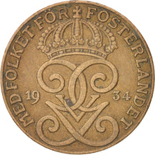 Monnaie, Suède, Gustaf V, 2 Öre, 1934, TTB, Bronze, KM:778