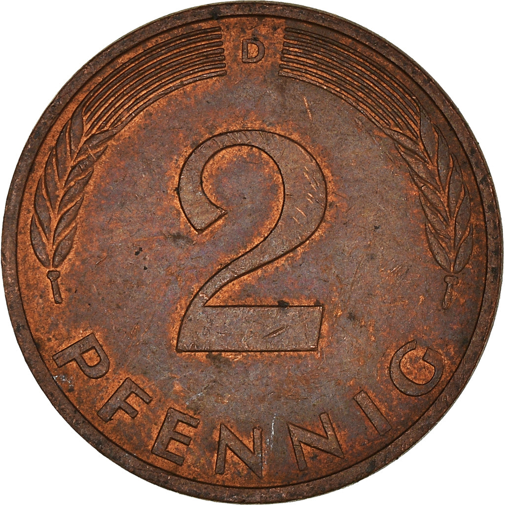 Coin, GERMANY - FEDERAL REPUBLIC, 2 Pfennig, 1980