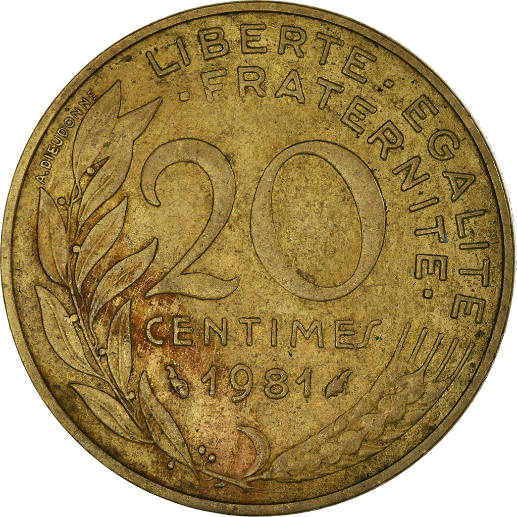 Munten, Frankrijk, 20 Centimes, 1981