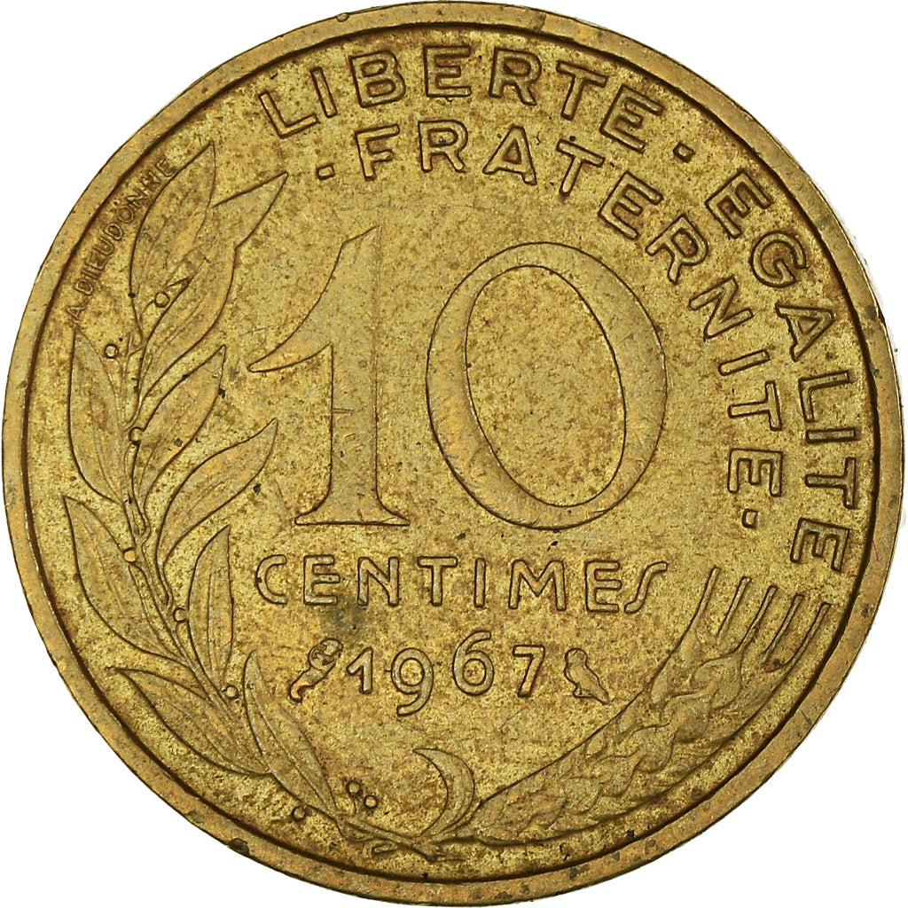 Münze, Frankreich, 10 Centimes, 1967