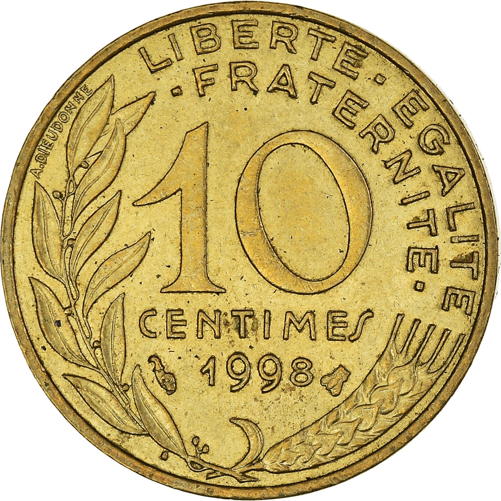 Coin, France, 10 Centimes, 1998