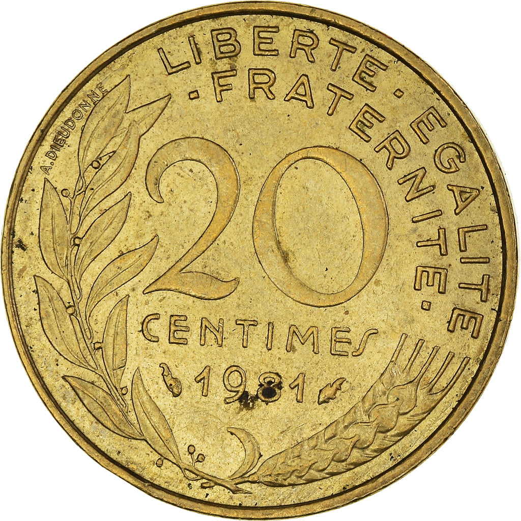 Münze, Frankreich, 20 Centimes, 1981