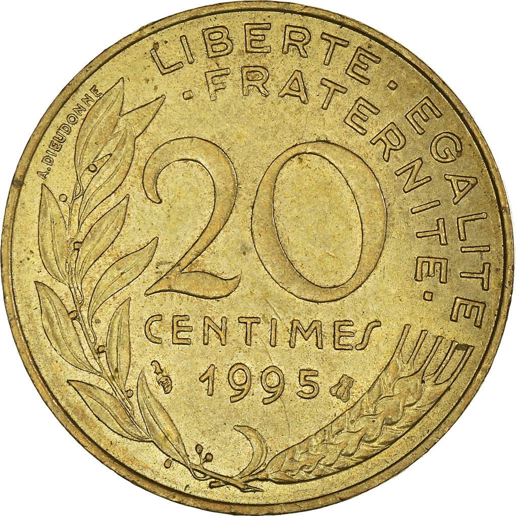 Coin, France, 20 Centimes, 1995