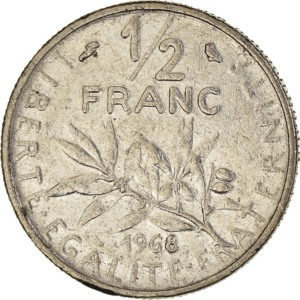 Moneta, Francia, 1/2 Franc, 1968