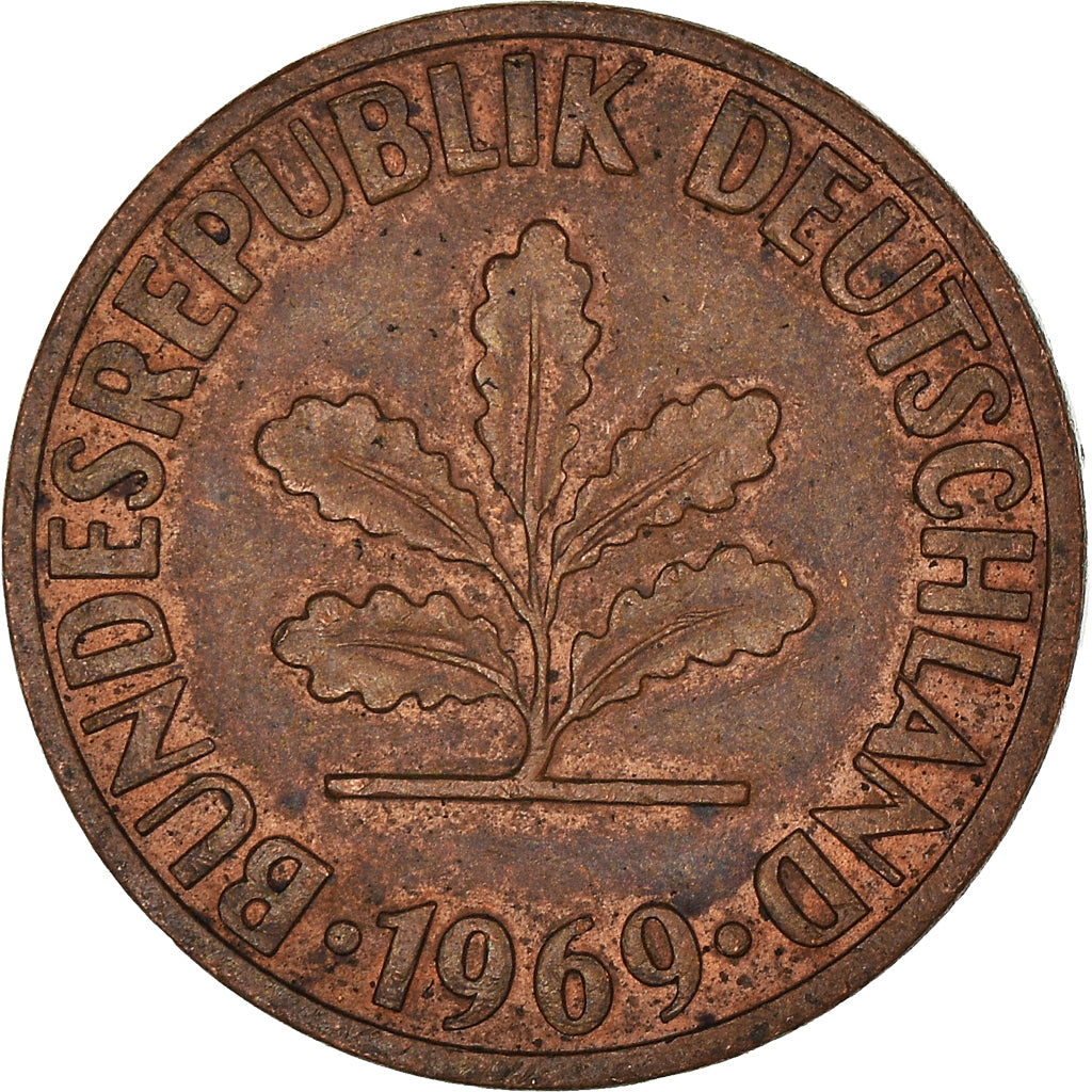 Coin, GERMANY - FEDERAL REPUBLIC, 2 Pfennig, 1969