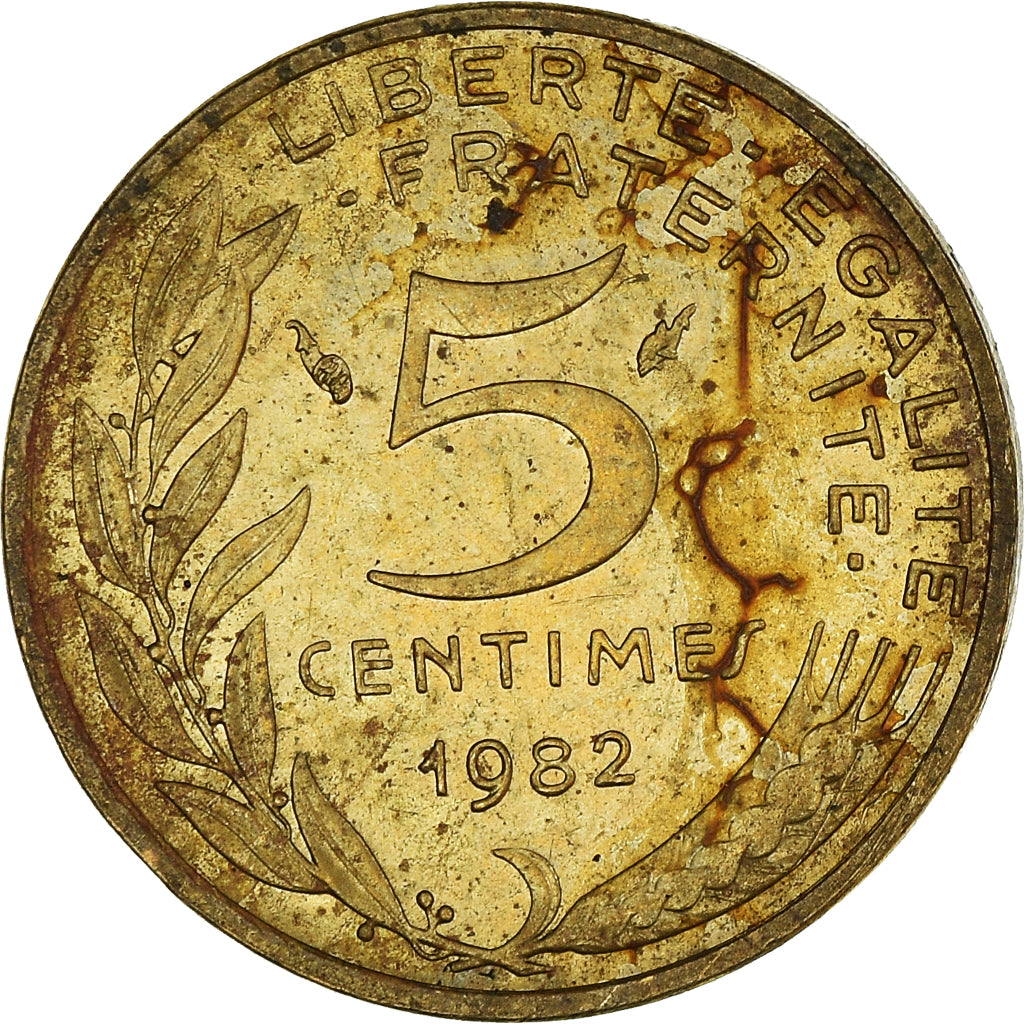 Moneda, Francia, 5 Centimes, 1982