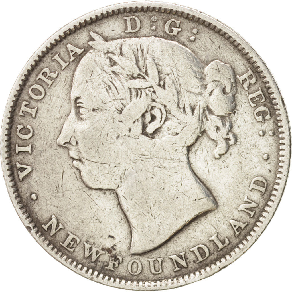 Coin, NEWFOUNDLAND, 20 Cents, 1890, VF(30-35), Silver, KM:4