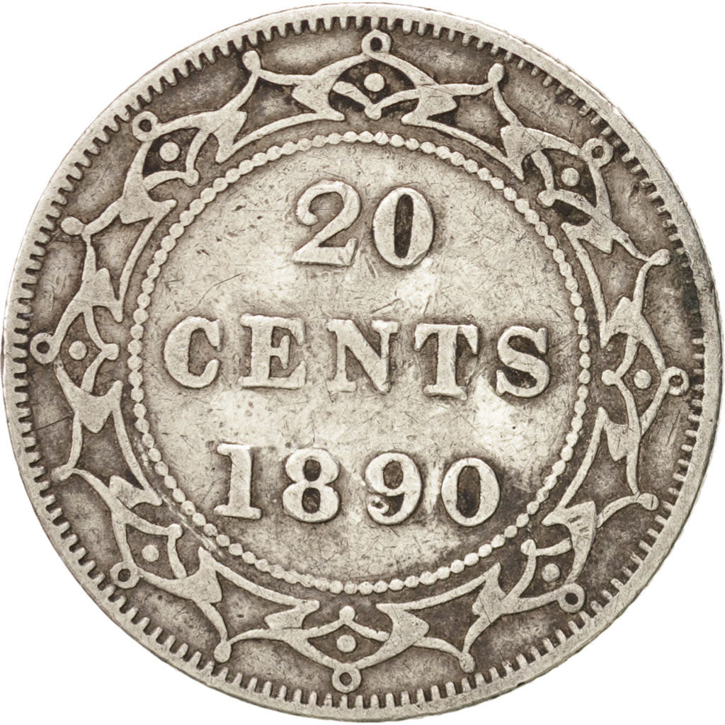 Coin, NEWFOUNDLAND, 20 Cents, 1890, VF(30-35), Silver, KM:4