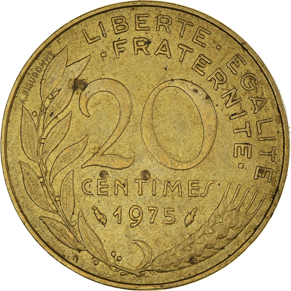 Münze, Frankreich, 20 Centimes, 1975