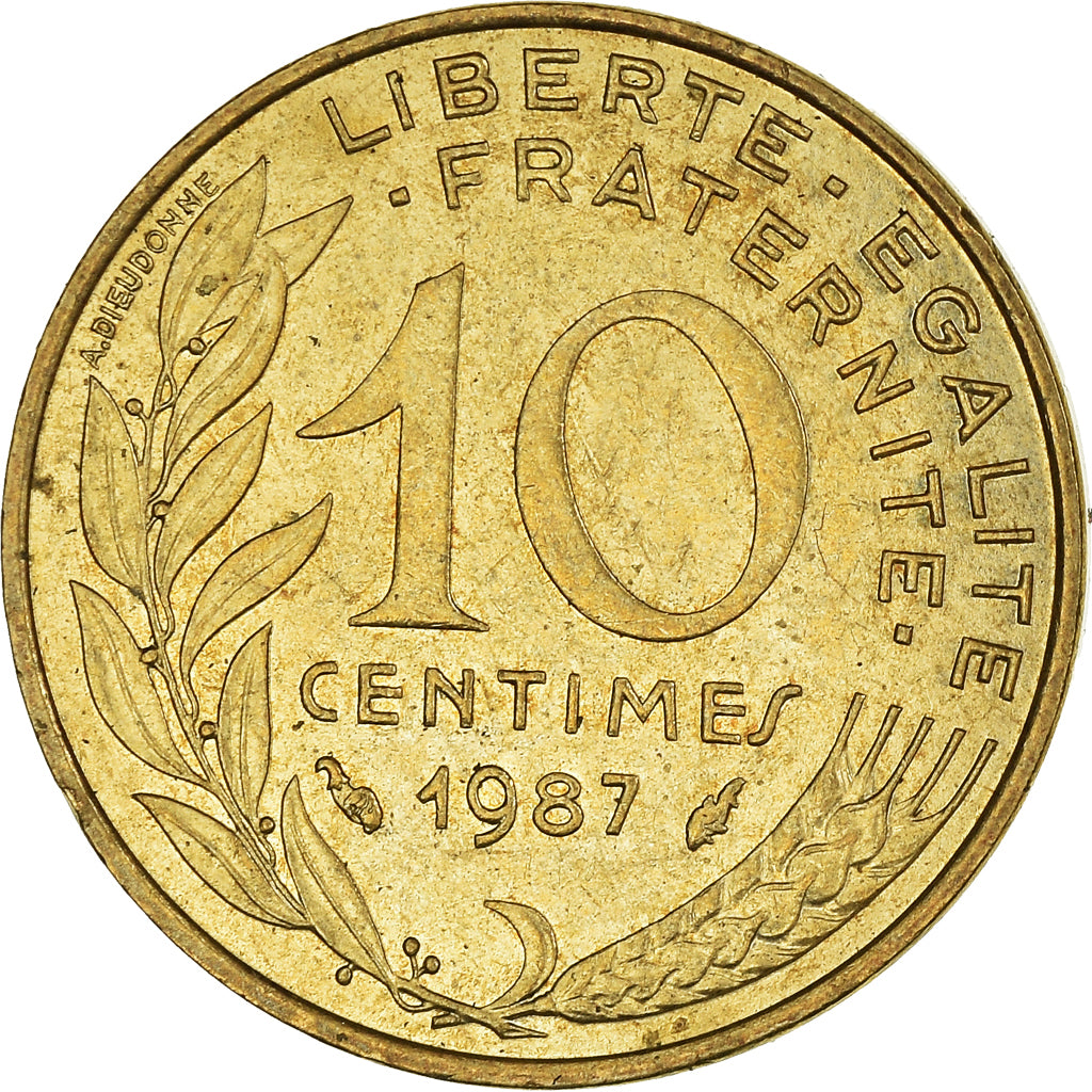 Münze, Frankreich, 10 Centimes, 1987