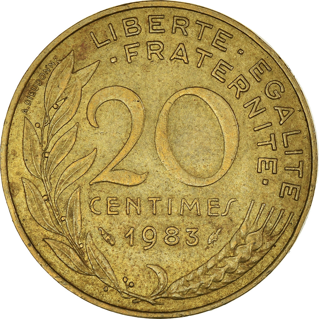 Moneta, Francia, 20 Centimes, 1983